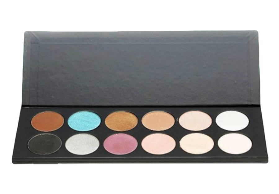 Elan Makeup Studio Professional 12 Pan Eyeshadow Palette with Magnetic Base for Custom Looks
