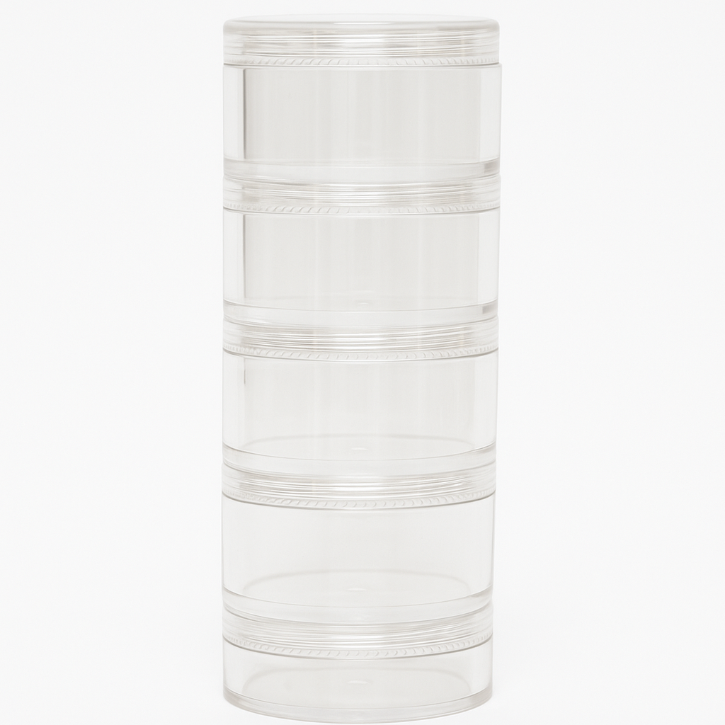 Empty Stackable Foundation Jars