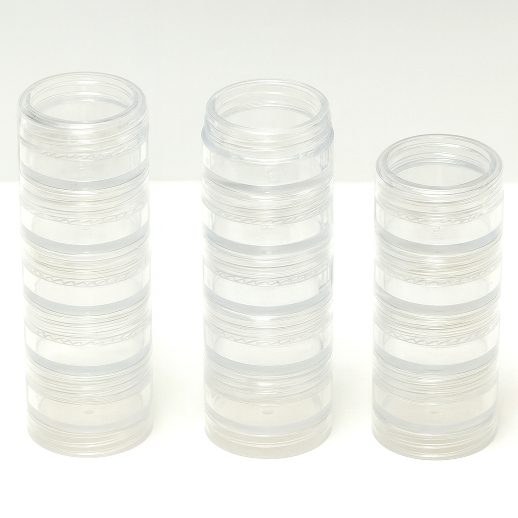 Empty Stackable Foundation Jars