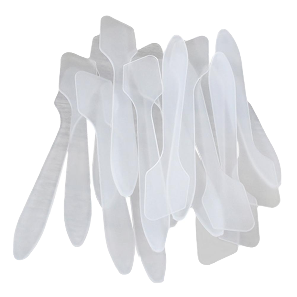 Elan Makeup Studio Angled Disposable Spatula 25 Pack for Makeup Application
