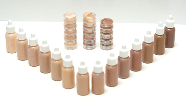 "Elan Makeup Studio Professional Foundation Kit with Color Testing Bars"
